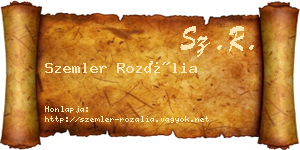 Szemler Rozália névjegykártya