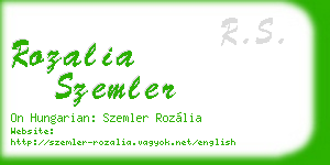 rozalia szemler business card